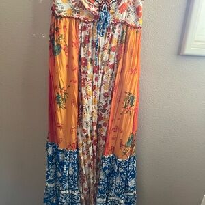 Free People Multicolor Bohemian Maxi Dress